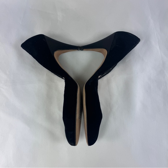 Loeffler Randall Classic Velvet d'Orsay Pumps 3" Satin Cone Heels Black Formal 7 - Picture 11 of 14